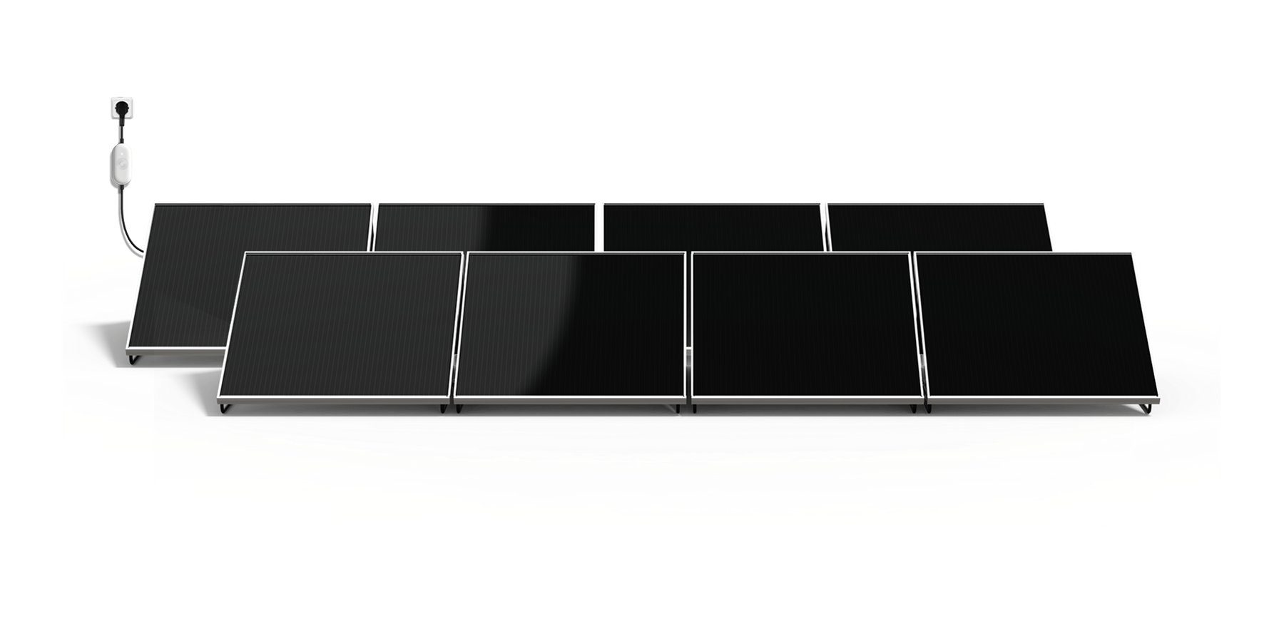 Kit solaire Plug and Play 840W - Beem Kit Duo - Motif Neutre (au sol)